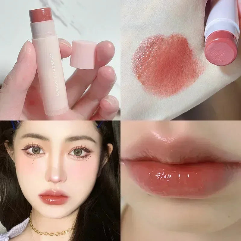 Jelly Tinted Lip Balm Makeup Moisturizing Cherry Peach Non-Stick Cup Anti-cracking Red Lipstick Repairing Lips Care Cosmetics