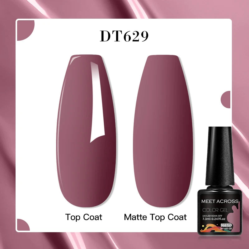 MEET ACROSS 7ml Golden Cat Magnetic Gel Nail Polish Dark Brown Red Green Christmas Nail Art Varnish Winter Autumn For Nails