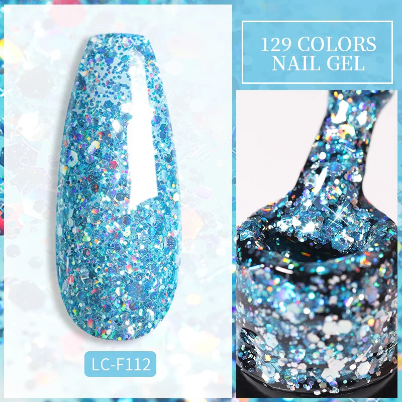 LILYCUTE 7ML Eggshell Gel Nail Polish White Black Material Semi Permanent Autumn Varnish With Any Color Gel Soak Off UV Manicure