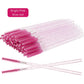 NEW 50Pcs Makeup Eyelash Brushes Disposable Crystal Eyebrow brush Diamond Handle Mascara Wand Applicator Lashes Extension Tools