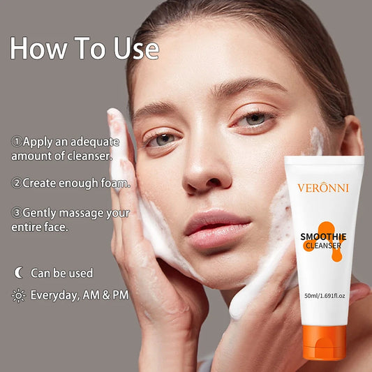 Milk moisturizing cleanser mild non-irritating facial cleanser cleans pores ,moisturizes the face 50g suitable for men and women