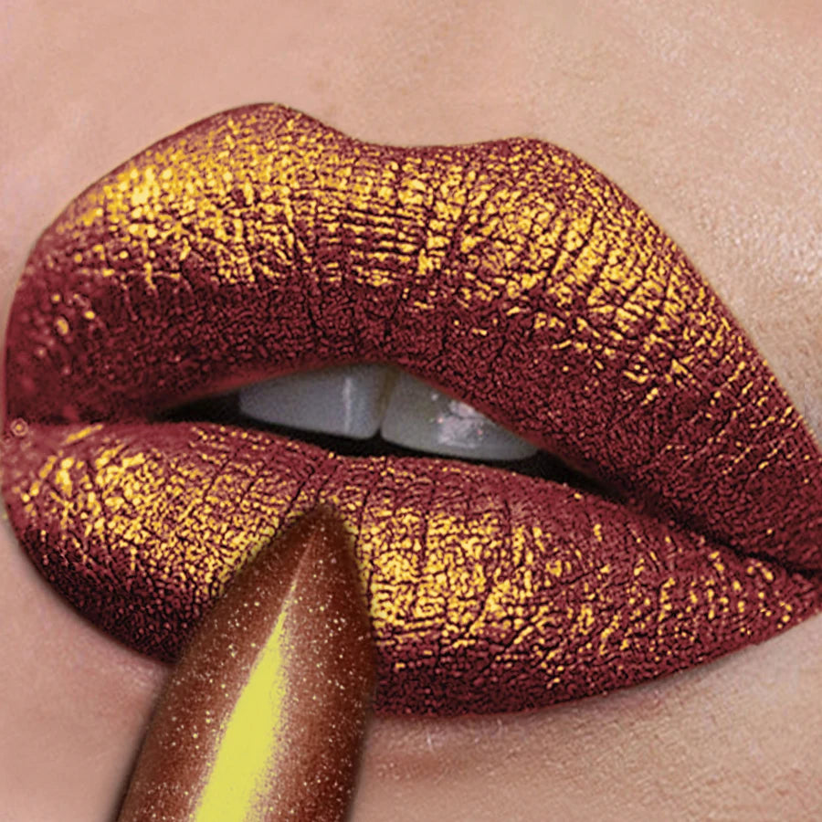 Matte Diamond Lipstick Waterproof Glitter Metallic High Lip Tint Pearlescent Pink Lip Makeup for Women Gift Cosmetic Lip Glaze