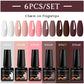 MSRUIOO 6Pcs/Set Colorful Gel Nail Polish Nail Supplies Semi Permanent Soak Off Nail Art Gel Varnish Manicure For Nails