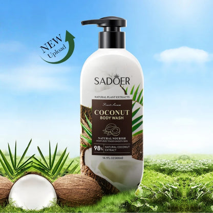 400ml Mild Coconut Shower Gel, Rich in Coconut Extract, Coconutamide Mea and Other Ingredients, with a Rich Coconut Scent, Long-Lasting Fragrance after Use, Light Foam Like a Cloud, Both Dense and Delicate, It Can Moisturize