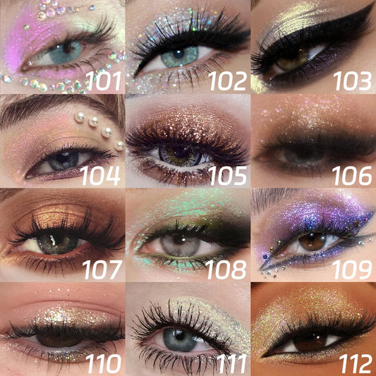 Colorful Liquid Eyeshadow Pink Green Black Diamond Shiny Eye Liner Pen Giltter Eyeshadow Palette Makeup Long Lasting Shimmer