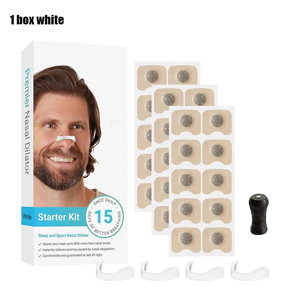Skin Safe Nasal Strips,Intake Breathing Nasal Strip Starter Kit,Boost Oxygen,Reduce Snoring,Magnetic Nose Strips
