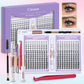 ISEEN DIY Eyelash Extension Kit Cluster Mix Eyelashes Full Set Lashes Kit with Lash Bond & Seal and Eyelash Tweezers and Brush