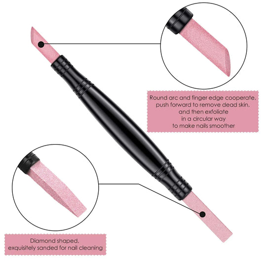 Pumice Stone Nail File Pusher Nails Sanding Sticks Nail Art Pen Cuticle Remover Pushing Dead Skin Trimmer Buffer Manicure Tools