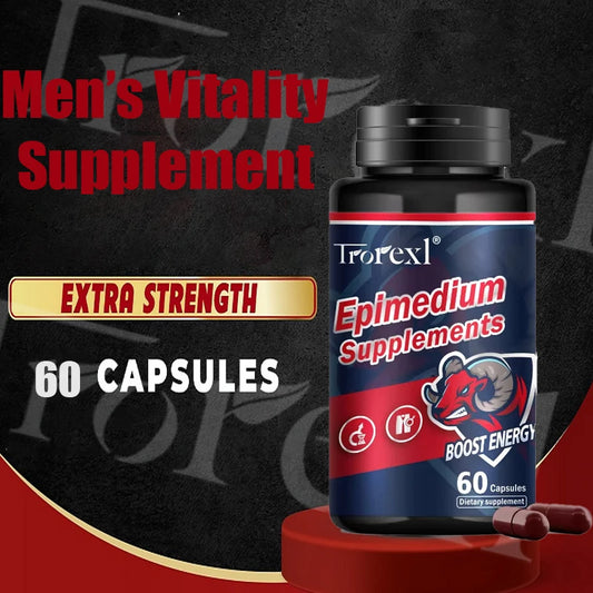 Herb Epimedium Capsules, Male Enhancing Supplement,Test Booster for Men Performance - Drive, Strength, Stamina Growth