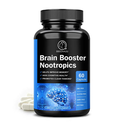 BBEEAAUU 100mg Phosphatidylserine Capsule for Memory and Focus Smarter Brain Health Nootropics Supplement