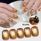 MEET ACROSS Guava & Grape Color Cat Magnetic Gel Green Glass Bead Cat Eye Gel Soak Off UV Gel Nail Art Varnish Salon Home DIY