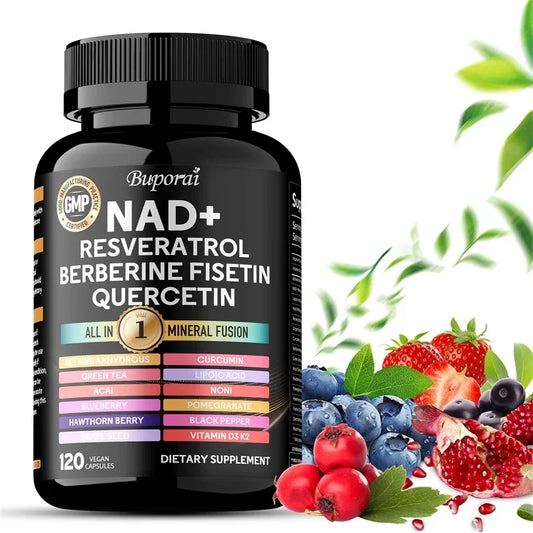 NAD Resveratrol Berberine - Cellular Health, Supports Endurance, Healthy Aging, Cardiovascular Function