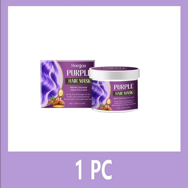 Magical Purple Hair Mask Lock Color Purple Hair Mask Cover Gray Hair Fade Yellow Suitable For Dye Care Products 120g