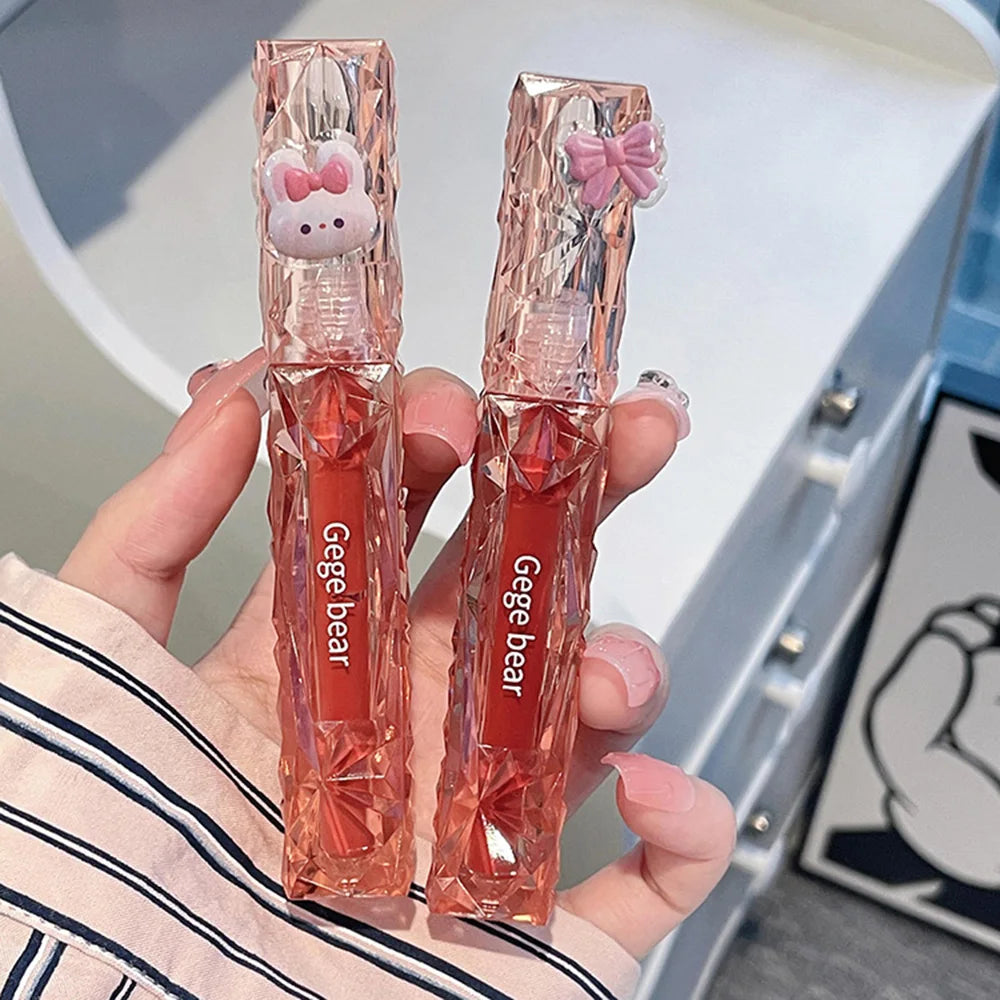 Gege Bear Crystal Mirror Water Lip Gloss – Hydrating, Ultra-Moisturizing, High Shine Glossy Lip Tint for Fuller Lips