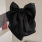 Hot Korean  Big Size Bow Hair Clip Claw Clamp Women  High Ponytail  Barrettes Headwear Girls Women Hair Accessories