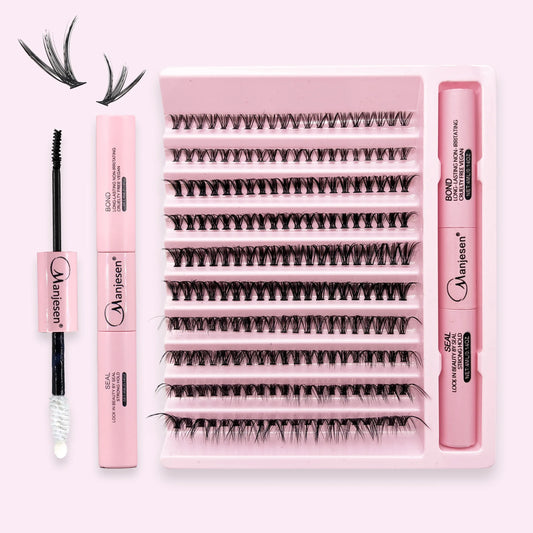 Eyelashes 200 PCS Clusters Lash Bond and Seal Makeup tools DIY Lashes Extension kit for gluing  Lashes Gluing Glue  Accessories