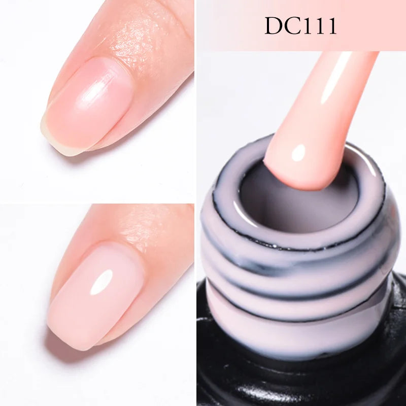 Mtssii 7ml Glitter Rubber Base Gel Polish Gold Sequins Pink White Base Gel Top Coat Soak Off UV LED Nail Art Varnish Manicure