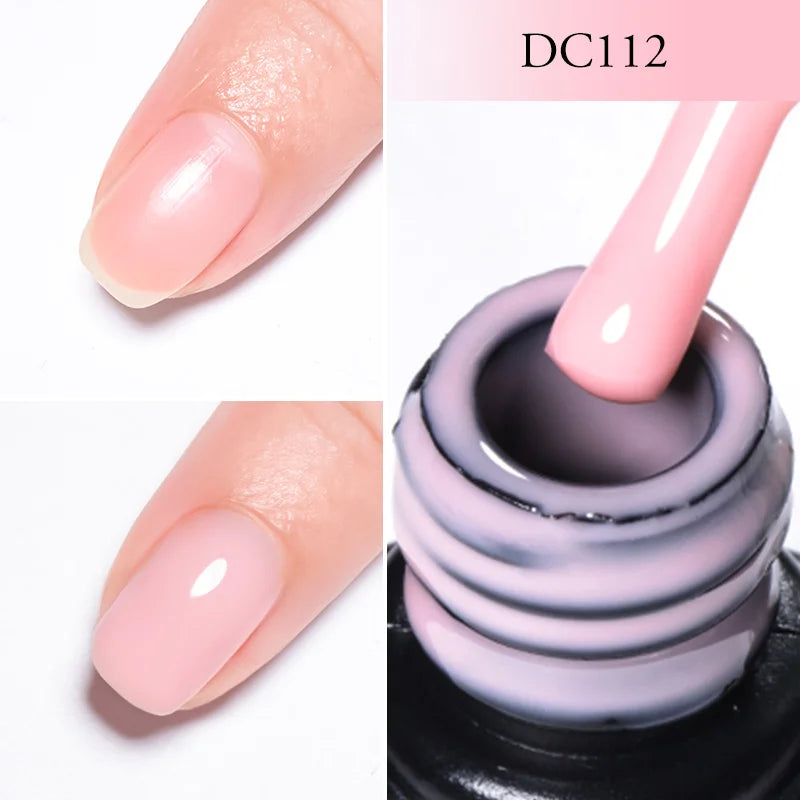 Mtssii 7ml Glitter Rubber Base Gel Polish Gold Sequins Pink White Base Gel Top Coat Soak Off UV LED Nail Art Varnish Manicure