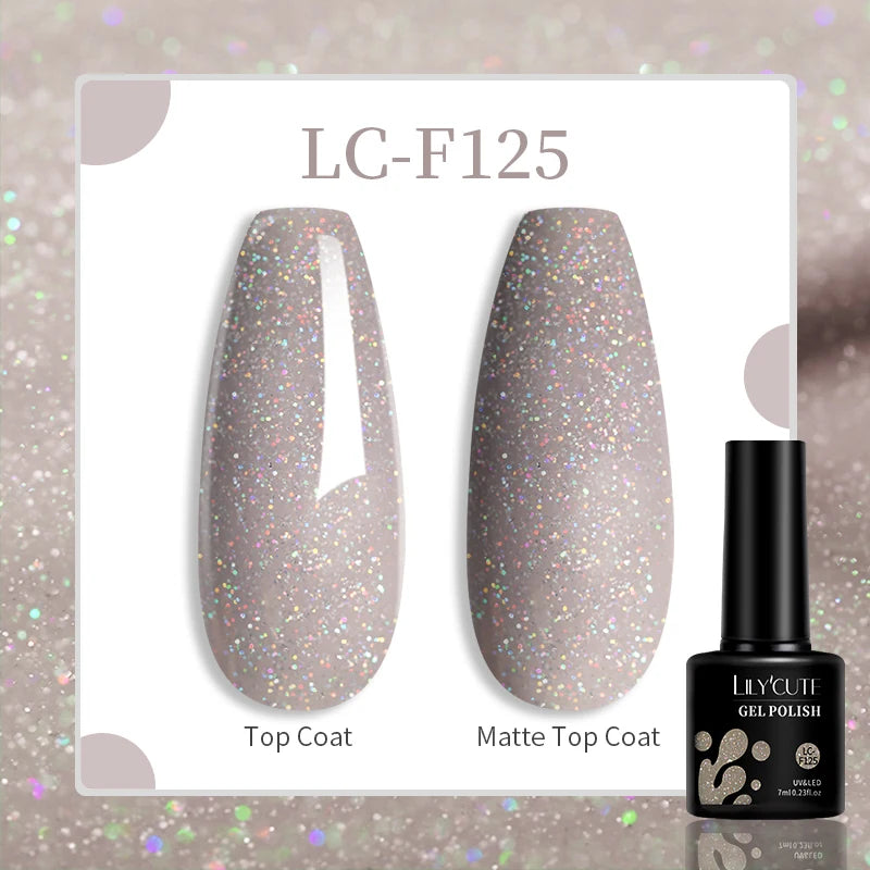 LILYCUTE 7ML Eggshell Gel Nail Polish White Black Material Semi Permanent Autumn Varnish With Any Color Gel Soak Off UV Manicure