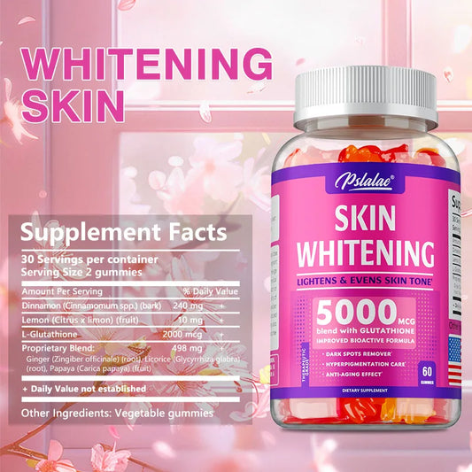 Skin Whitening Gummies - Brighten Skin Tone, Whiten and Anti-aging, Anti-oxidation, Enhance Immunity