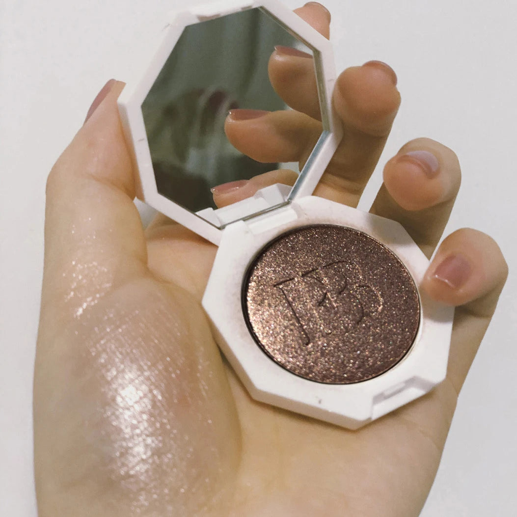 Fenty Diamond Bomb Baby 9ml Universal Lip Gloss and 2.5g Glitter Powder Highlighter Makeup Set for Lips and Face