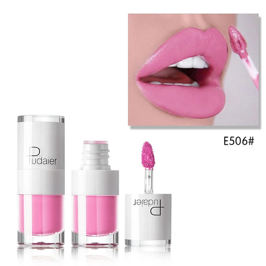 1-PCS Pink Women’s Lipstick – 16 Colors, Long-Lasting Waterproof Liquid Pencil, Matte Lipstick, Lip Gloss Makeup