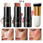 4pcs Contour Stick Set, Highlighter, Blush & Bronzer with Highlight Brush Long-Lasting, Perfect for Halloween & Graduation Gifts