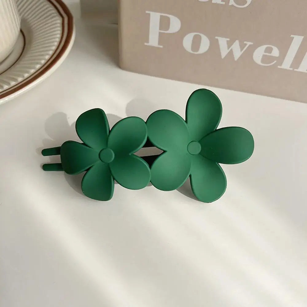 Frosted Flower Hair Clip Claws Matte Hair Claw Clips For Women Girls Thin Thick Curly Hair Girls Kids Hair Accessories Barrettes