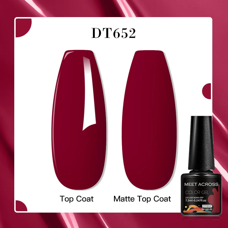 MEET ACROSS 7ml Golden Cat Magnetic Gel Nail Polish Dark Brown Red Green Christmas Nail Art Varnish Winter Autumn For Nails