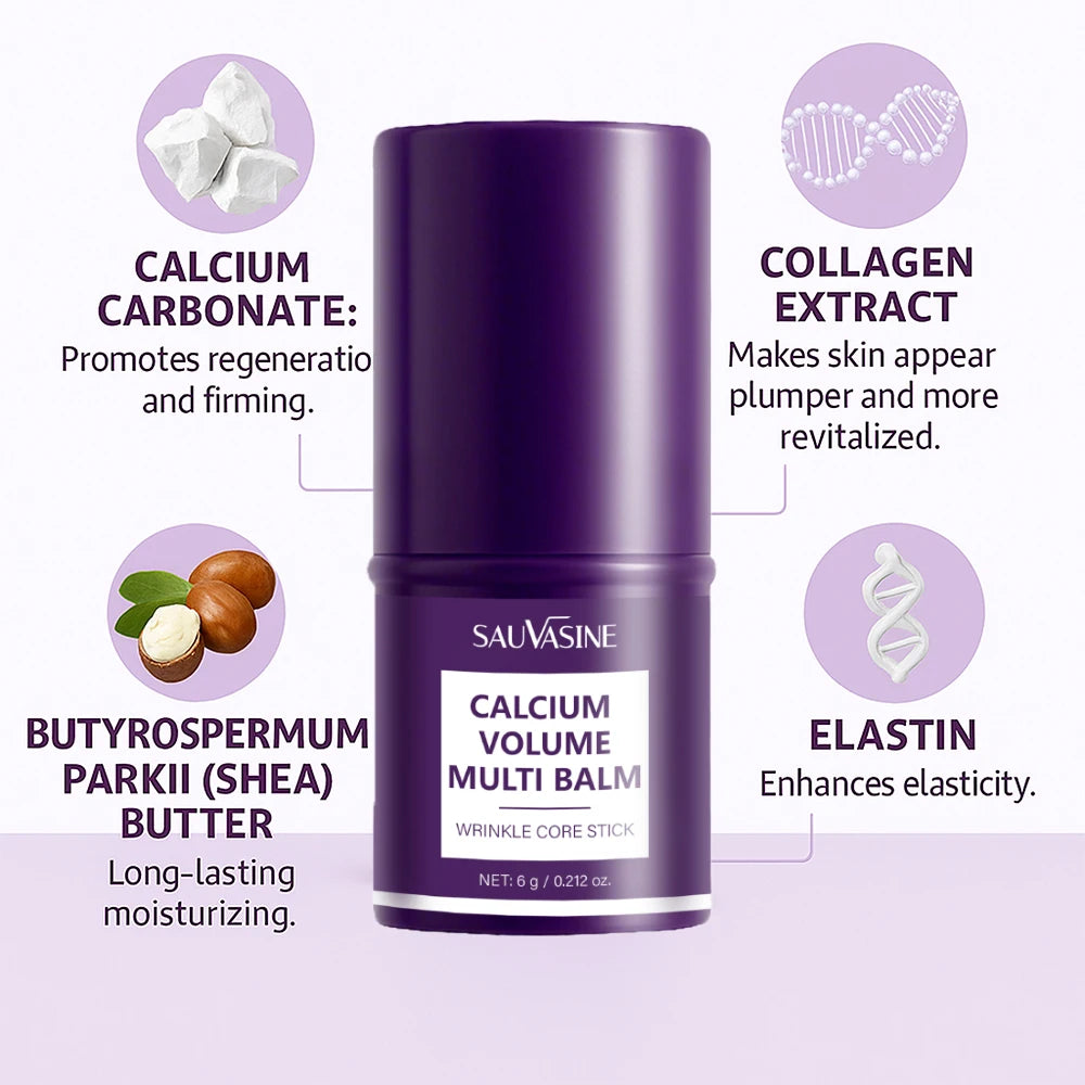 Calcium Volume Multi Balm for Smoothing Fine Lines Firms and Lifts Eye Skin Stick for Unisex Brightens& Moisturizes Skin