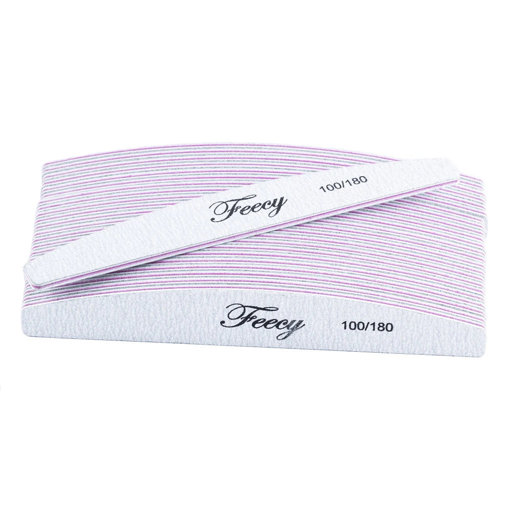 10Pcs/Lot Nail File Buffer Double Side Nail Files Buffer 80/100/150/180/240 Grit Limas Trimmer Lime Nail Art Ongle Manicure Tool