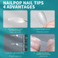 Nailpop 120pcs Nail Tips Extra Short Almond Coffin Square Half Matte Clear Style Full Cover Acrylic Fake Nail Capsule