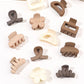 5 Pcs Small Flower Hair Claw Clips for Women Girls,Matte Rectange Jaw Clips,Semicircle Barrettes for Thin Hair