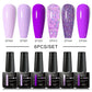 MEET ACROSS 6Pcs Gel Nail Polish Set Pink Red Green Macaron Color Manicure Kit For Nails UV Gel Nail Art Varnish Nail Supplies