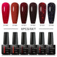 MEET ACROSS 6PCS/SET Macaron Series Gel Nail Polish Set Glitter Semi Permanent UV Nail Kit Base Matte Top Coat Nail Art Manicure