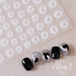 Rose Flower Nail Stickers White Black Silk Ribbon Nail Decal Slider for DIY Nail Decoration 3D Aha Series Manicure Accessories