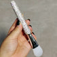 Luxury Long Handle Silicone Brush Artificial Diamond Face Cleaning Mud Mask Brush Soft Head Washable Makeup Tool