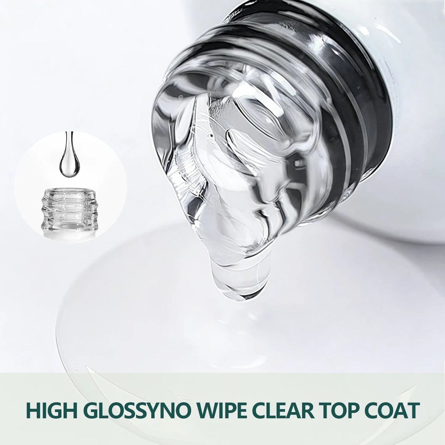 Nailpop Magic Mirror Top Coat 15ml Enhances Mirror Effect Long-lasting Shine Effect shines Gel Polish No Wipe Easy Application