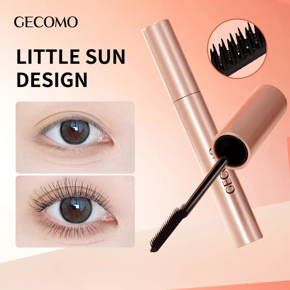 Naturally Curls Thick & Long Last Mascara with Silicone Brush Head Gecomo Mascara Specially Customized for Asian Lady