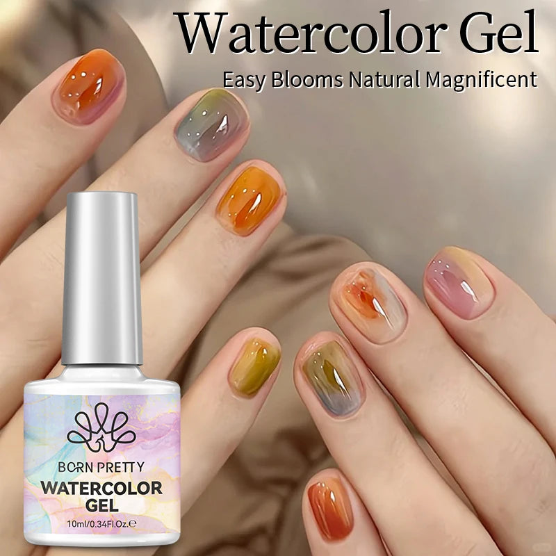 BORN PRETTY Milky White Jelly Nude Gel Nail Polish 10ml White Translucent Soak Off Gel Vernis Semi Permanent Need UV Light Cure