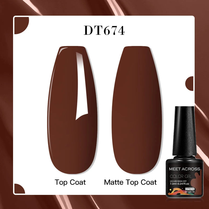MEET ACROSS 7ml Golden Cat Magnetic Gel Nail Polish Dark Brown Red Green Christmas Nail Art Varnish Winter Autumn For Nails