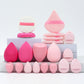 20 Pcs Pink Makeup Sponge and Makeup Puff Set Suitable for Face Cream and Powder Concealer Powder Makeup Machine