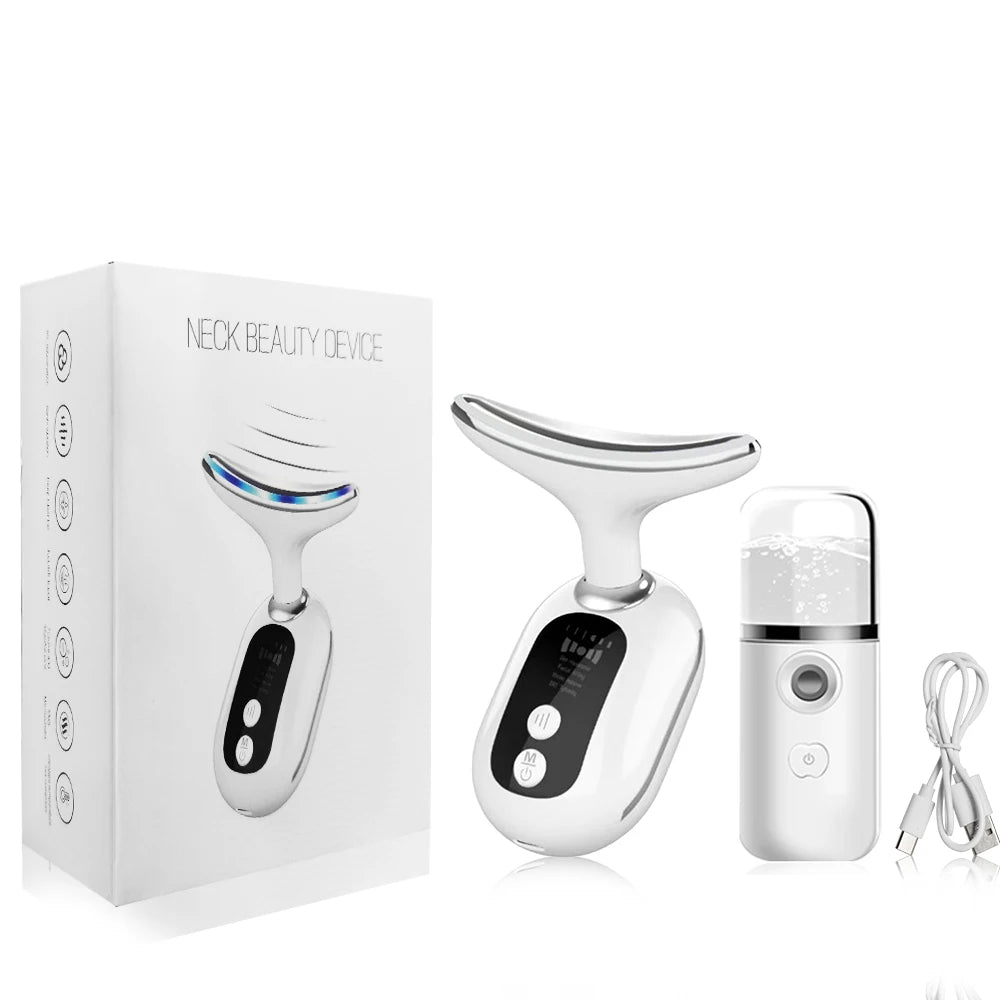 Facial Massager EMS Facial Microcurrent Neck Face Lifting Massager Red Light Therapy Anti-aging Massager Skin Tightening Device