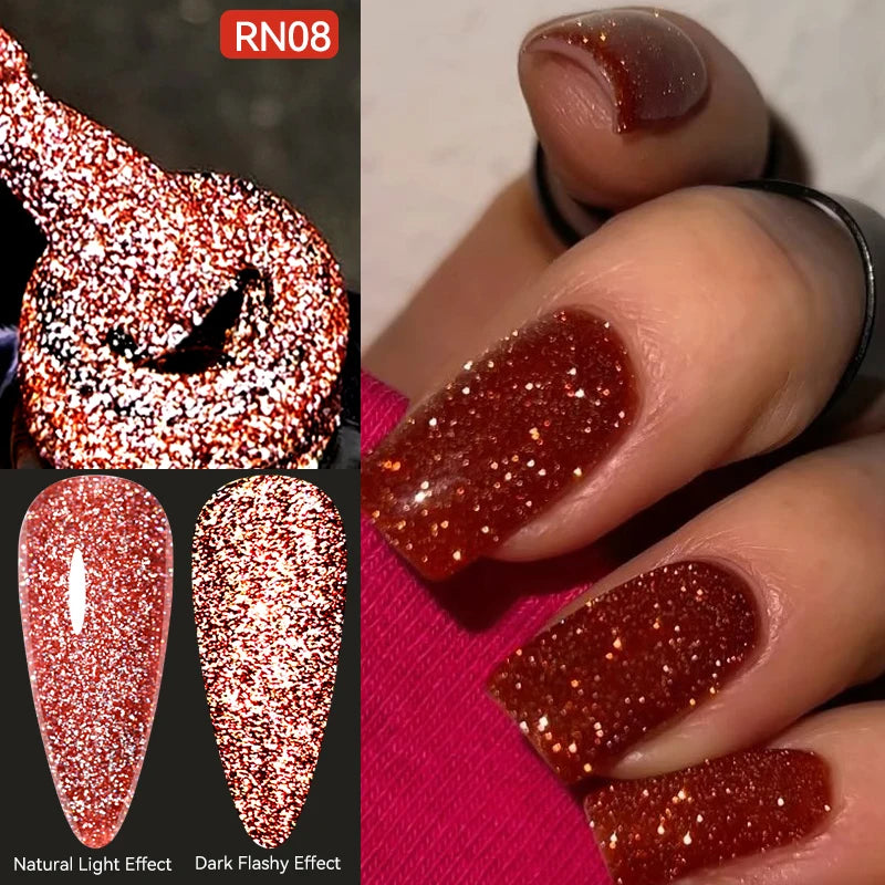 LILYCUTE 5ml Line Art Gel Nail Polish Gold Silver DIY Drawing Gel Reflective Glitter Design Semi Permanent Painting Gel Varnish