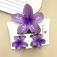 3Pcs Sweet Colorful Plumeria Flower Shark Clip Hair Claw Bohemian Ponytail Clip Plastic Hairpin Barrette Summer Hair Accessories