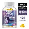 Multiple Collagen Complex - Types I, II, III, V, and X - Hair, Skin, Nail, Bones, Joint Health Support