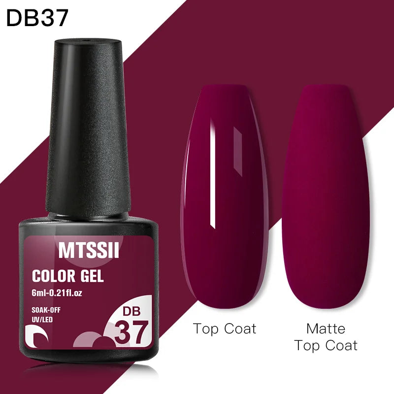 Mtssii 6ML Reflective Gel Nail Polish Shiny 14 Colors Semi-permanent UV Gel varnish Hybrid Nail Polish for Nail Art Manicure