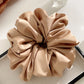 1pc Extra Large Faux Silk Fluffy, High Elasticity, Soft & Silky, Luxury Casual Comfortable Fashion Scrunchie For Women