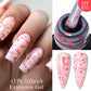 MEET ACROSS 7ml Rubber Base Gel Glitter Nude Pink White 2 In 1 Gel Nail Polish Nail Art Varnish For Nails Winter Autumn Manicure