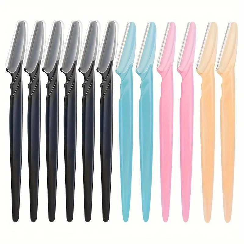 3/5/6/12/24Pcs Multifunction Eyebrow Razor Kit - Precise Trimming, Shaping,Facial Hair Removal Tool with Easy Grip Handle